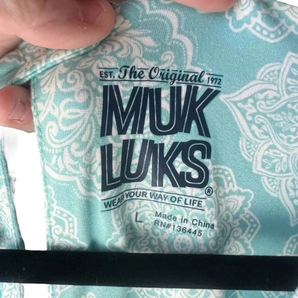 NWT MUK LUKS French Terry Weekend Story Cloud Knit Jumpsuit  Size Large - Picture 6 of 12